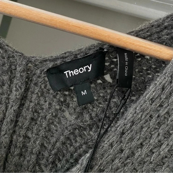 Theory Grey Melange Airy Wool Cashmere Sculpted Dress - Picture 7 of 8